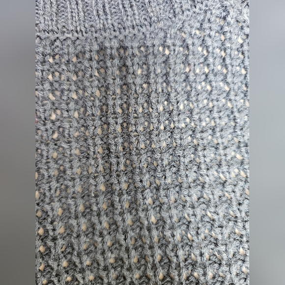 Lisa and Rose Cowl Turtle Neck Waffle Knit Slit Side Sweater Dress SMALL Navy - Picture 7 of 9